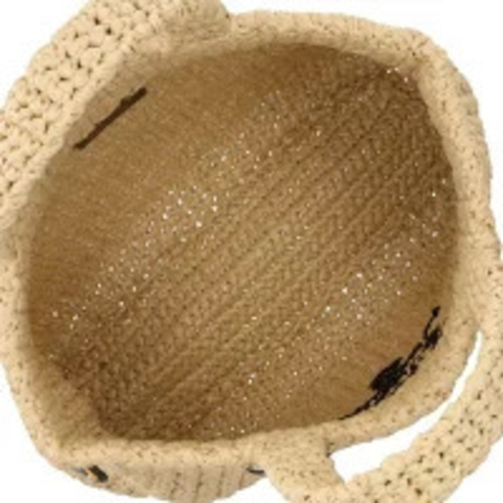 Prada crochet tote bag natural raffia effect yarn Tan - Picture 5 of 6